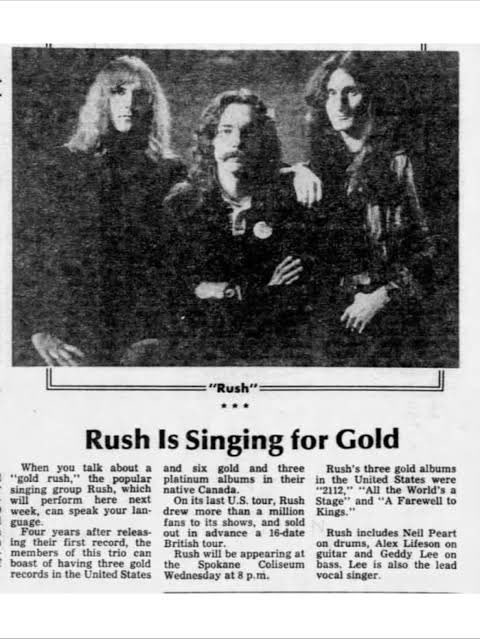 On this day in 1977, in a sign they are taking hold in America, Rush earn their first Gold albums with 2112, All The World's A Stage and A Farewell To Kings.

#rush