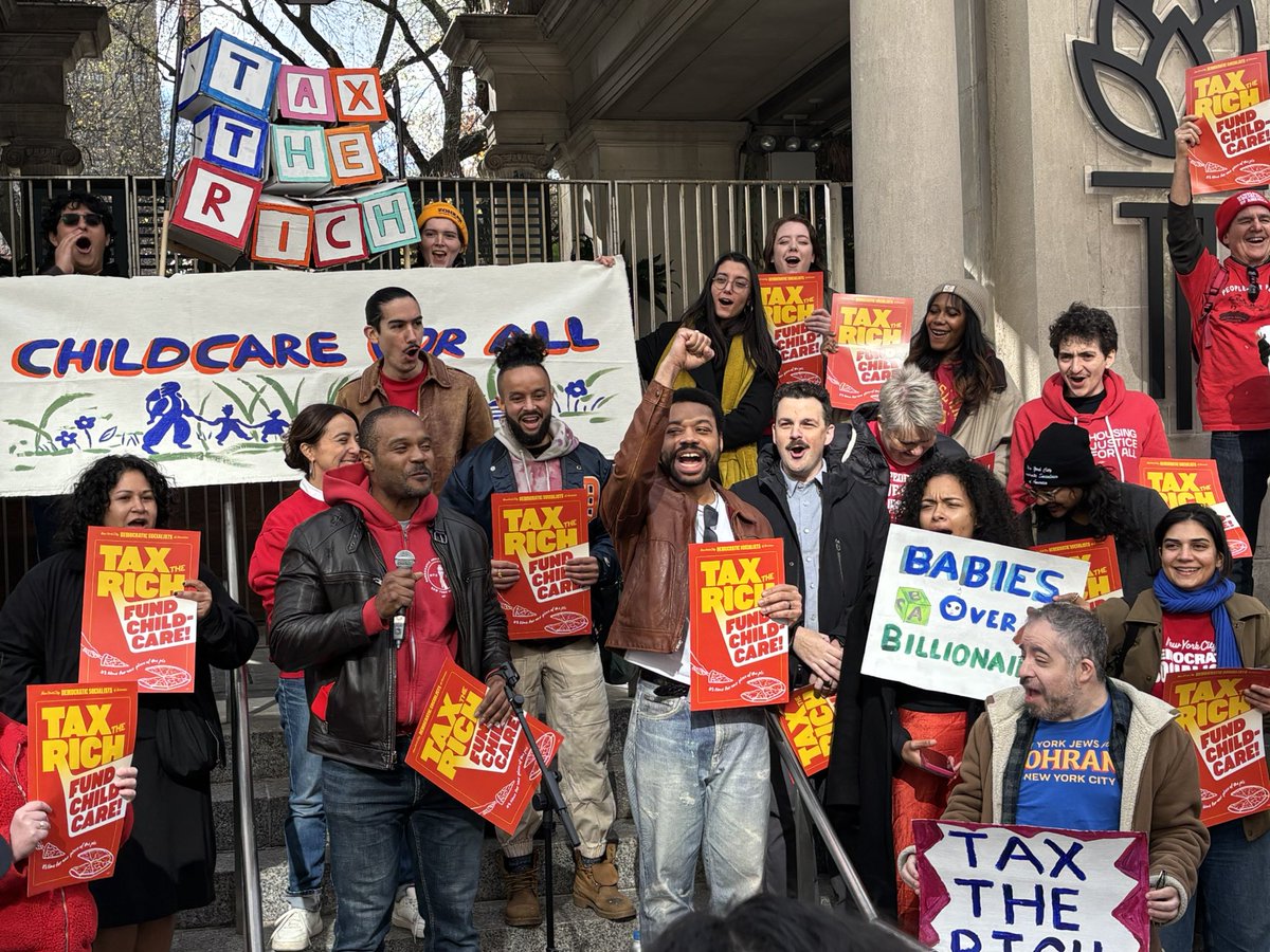 “As we know, power concedes nothing without a demand,” state Sen. Jabari Brisport says. “and today we demand to tax the rich!”