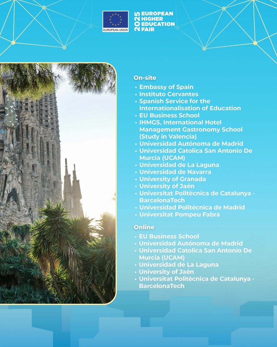 Experience the vibrant culture and world-class education of Spain at #EHEF2025! 🇪🇸
Meet top Spanish universities and discover why Spain is a top choice for global learners.

Register for free at ehefphilippines.com
