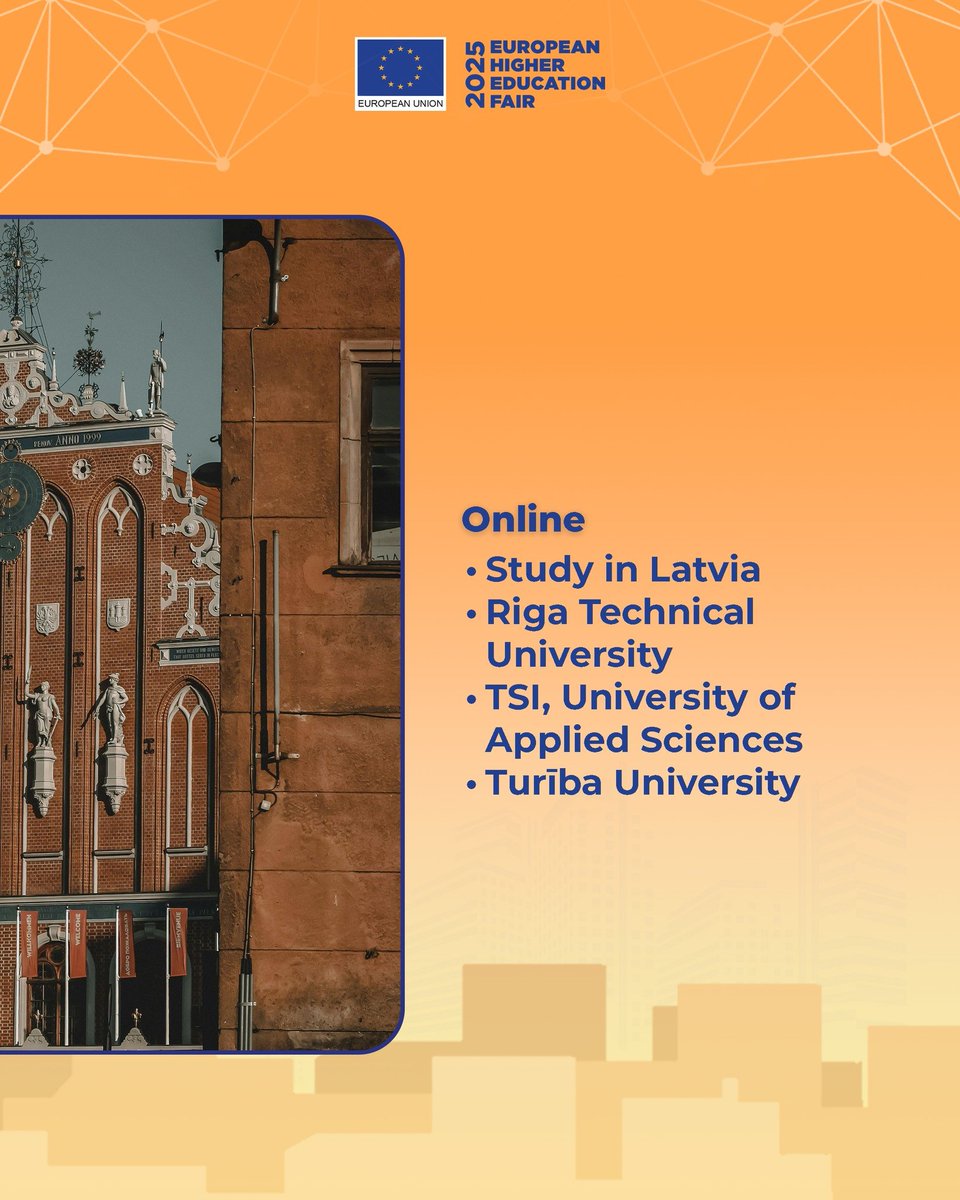 Discover the innovation and opportunities of Latvia at #EHEF2025! 🇱🇻✨
Pursue higher education and find out why Latvia is fast becoming a top destination for quality education in the EU.

Register for free at ehefphilippines.com