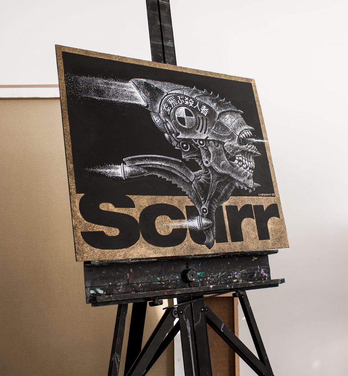 "Scurr". Acrylic markers on canvas panel. 60 x 50 cm. Frame upon request.
Available for purchase.

chebakov.bigcartel.com/product/scurr