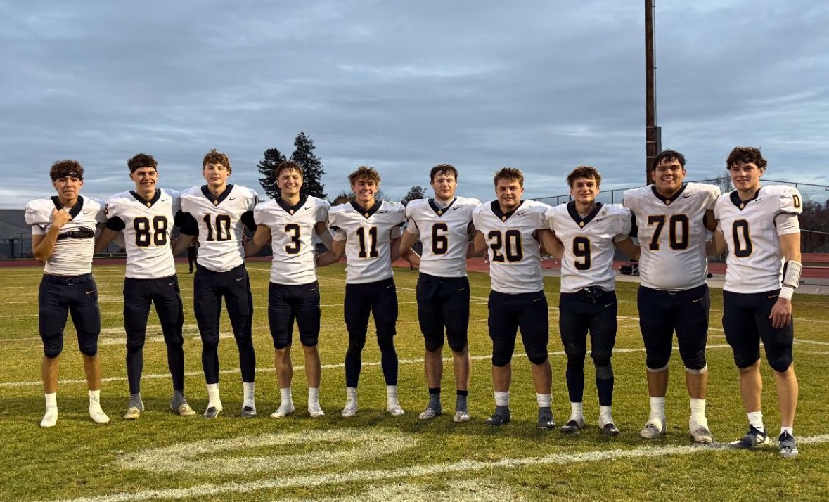 SkagitPrep's tweet photo. Prep Football 

Burlington-Edison 22,
East Valley (Yakima) 56

The Tigers were able to move the ball in the first half but had to settle for 3 fields goals by Senior kicker Cannon Cook.  On the other side of the ball, the East Valley offense was scoring touchdowns. 

Senior defensive end Nolan Radder intercepted a screen pass and ran it 10 yards for a TD right before the end of the first half to bring the score to 35-16. 

After a scoreless third quarter, East Valley’s run game and their 230 lb tailback began to wear the Tigers down in the 4th quarter. 

On the final play of the game, senior QB Owen Stewart connect with senior WR Evan Forthun for a 73 yd touchdown. 

The Tigers finish their season with an overall record of 6-5, a “Round of 32” playoff win over North Kitsap, and their first State Playoff appearance since 2018. 

The future is looking bright for Coach Dalton Schwetz @CoachSchwetz and the B-E Tigers! @BETigers_FB 

Congrats to the seniors on a fine season and a great 4 years! 

Seniors:
Owen Stewart - QB
Jake Lowell - RB and LB
Evan Forthun - WR and DB
Brayden Crow - RB and Free Safety
Izel Morales - OL and DL
Ben Belisle - WR and DB
Nolan Radder - DL and LB 
Madden Whitlock - WR and DB
Blake Montiel - WR and DB
Cannon Cook - WR, DB & Kicker

Game Stats:

Passing:
Owen Stewart: 13/21, 168 yds, TD, 
2 INT @OwenStewart00 
Jake VanPelt: 0/1, INT

Rushing:
Evan Forthun: 2 rush, -9 yds
Jake Lowell: 6 rush, 24 yds @JakeLowell7 
Owen Stewart: 9 rush, 3 yds
Ben Daniels: 8 rush, 63 yds

Receiving: 
Blake Montiel: 7 rec, 42 yds @Blake_Montiel8 
Evan Forthun: 3 rec, 91 yds, TD @Evan_Forthun 
Jake VanPelt: 2 rec, 22 yds @Jake__VanPelt 
Ben Daniels: 1 rec, 13 yds

Defense: 
Nolan Radder: INT returned for TD, 2 TFL @NolanRadder20 
Brayden Crow: Fumble Recovery @Brayden_Crow9 
Wyatt Hernandez: TFL

Kicking:
Cannon Cook: 3/3 FGs (37, 25, & 38 yds),  1/1 PAT @CookCannon2026