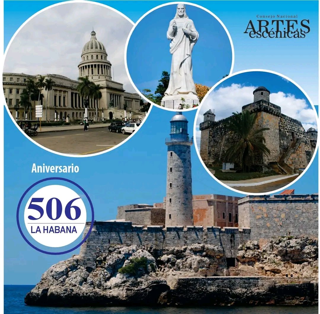 Hoy, 16 de noviembre celebramos el aniversario 506 de la otrora villa San Cristóbal de La Habana. 
Fundada el 16 de noviembre de 1519, celebra hoy 506 años de historia, cultura e identidad. 

¡Muchísimas felicidades!

#CiudadesPatrimonialesCubanas
#506LaHabana 
<a href="/CubaEsCultura/">MinCult - Cuba</a>