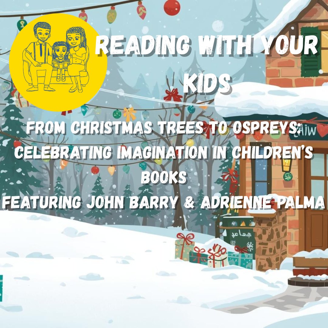 jedliemagic's tweet image. Celebrate the legacy of “Mr. Willoughby’s Christmas Tree” with John Barry &amp;amp; soar into adventure with Adrienne Palma’s “Oakley the Osprey”! Family, fun, animals, &amp;amp; literacy for the holidays—listen now! #ChildrensBooks #HolidayReads #FamilyTime loom.ly/r9u1yAk