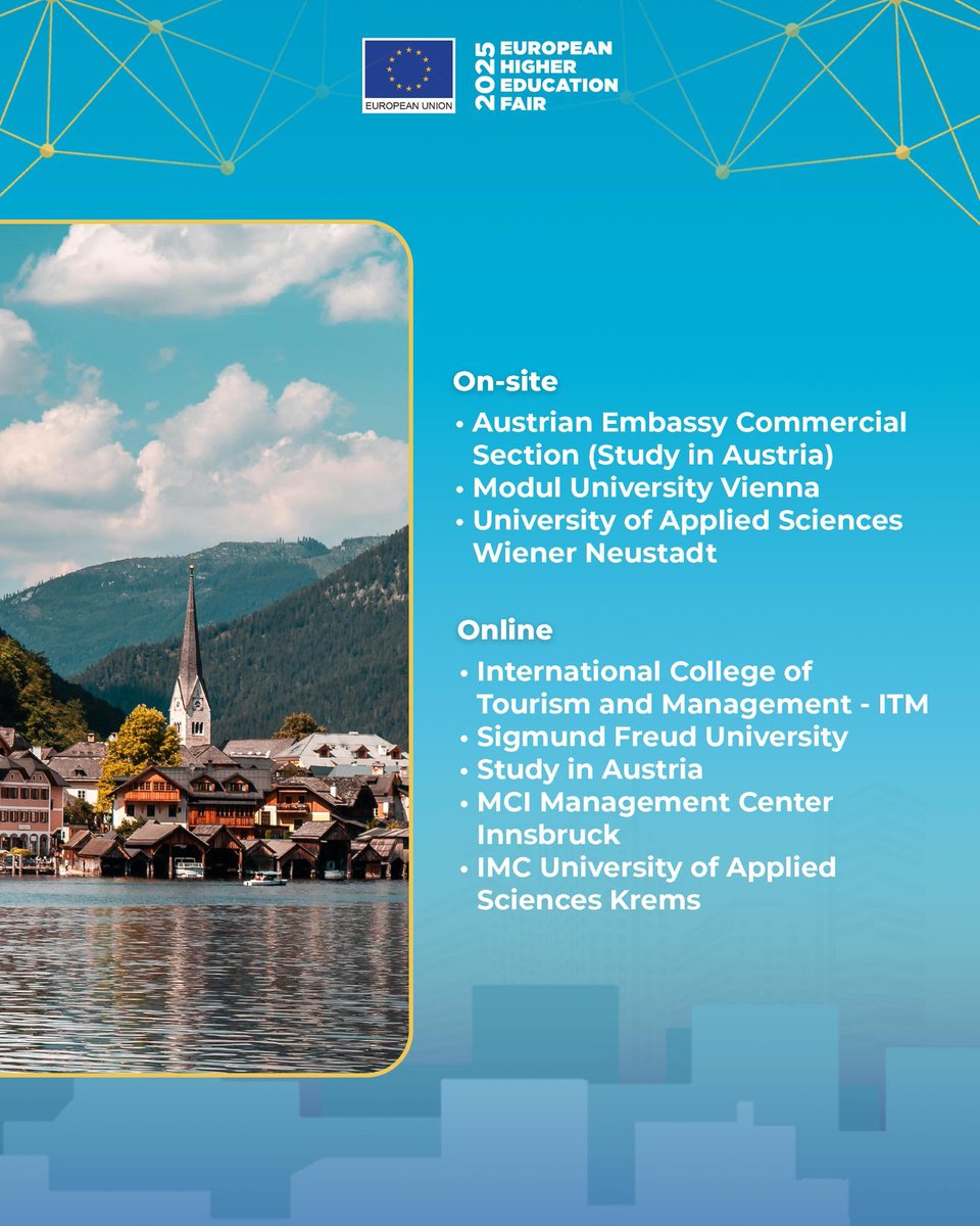Experience Austria’s tradition of excellence and innovation in education at #EHEF2025! 🇦🇹✨
Meet top Austrian universities and see how Austria blends academic quality, cultural heritage, and modern research opportunities.

📚 ehefphilippines.com