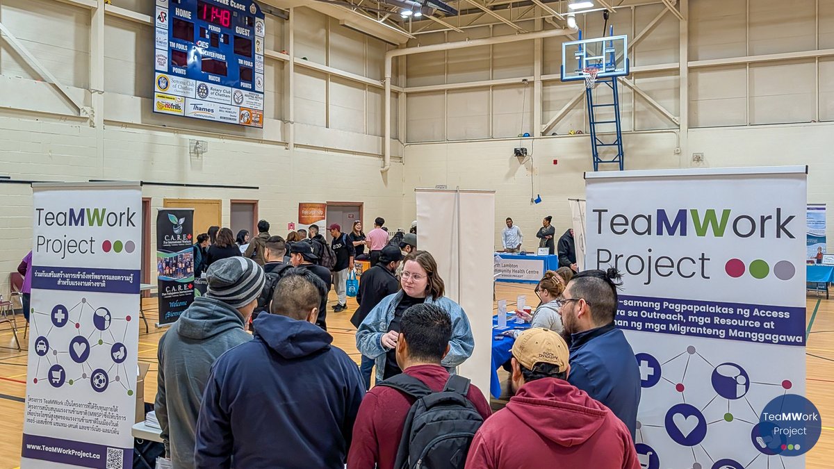 TeamworkMWSP's tweet image. 🚨 ¡Sucediendo Ahora! 🚨 ¡Estamos en la Feria de Información y Salud para Trabajadores Agrícolas Migrantes Asiáticos organizada por Asian Community AIDS Services y @OHCOWclinics en el W.I.S.H. Centre en Chatham hasta las 4 PM! ¡Pase a aprovechar chequeos de salud gratuitos,…