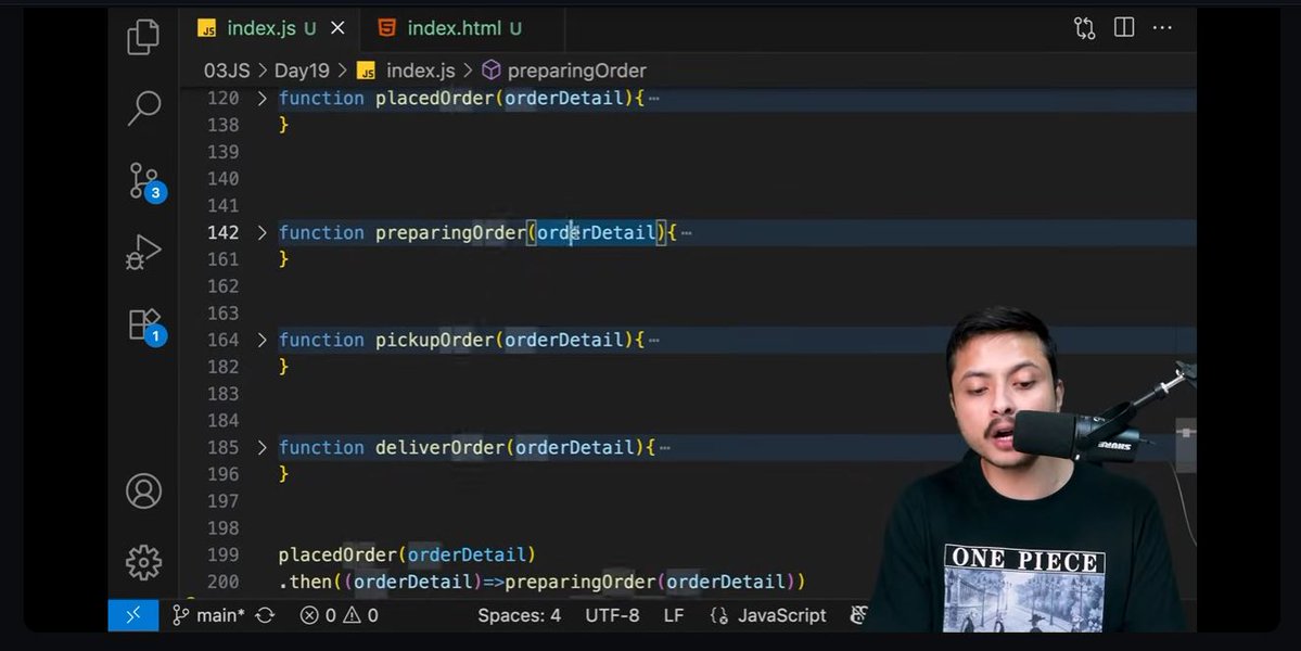 pawan_bisht777's tweet image. 31. JavaScript Promises! 🤝 Asynchronous Mastery
📍Topics:
✅ Promise States (pending, fulfilled, rejected)
✅ .then() &amp;amp; .catch() Methods
✅ Promise Chaining
✅ Error Handling in Promises

GitHub: github.com/IamPawan777/Fu…

#JavaScript #Promises #AsyncJS