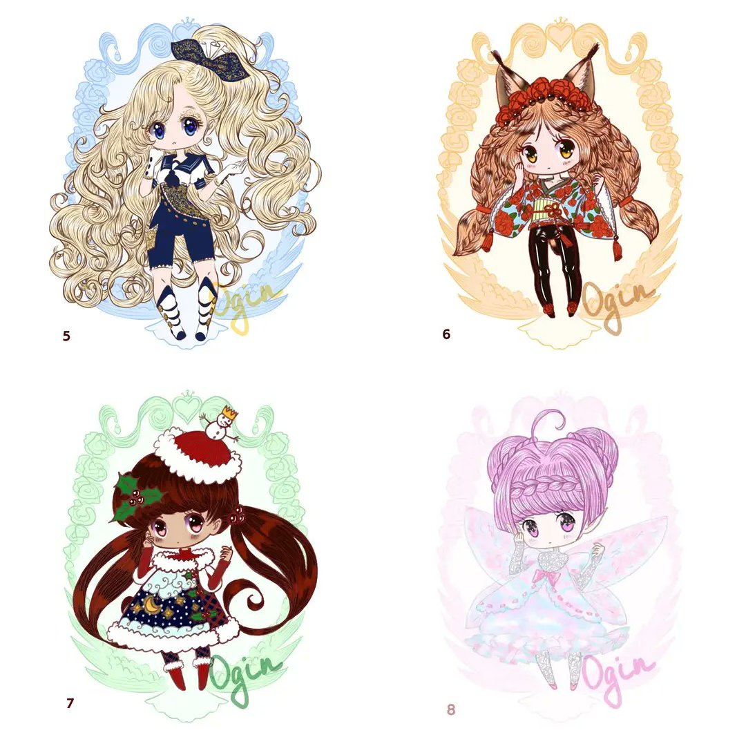 Ogin_WIPs's tweet image. This adorable chibis are just 10€ each! ✨🤩✨
 
Leave a comment or DM me to claim! ^^

#chibiadopt #premadechibi #premadecharacter #adoptable #adopts #adoptables #premadedesign #adoptdesign