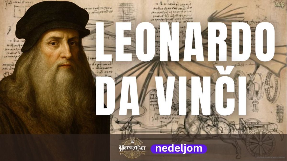 HistoryCast_rs's tweet image. Ko je bio Leonardo kad se ukloni dekor renesanse?
U novoj epizodi otvaramo njegove beležnice, pregledamo skice, opsesije, mašine i nedovršene ideje.
Kako je izgledao čovek koji je uvek bio korak ispred sveta?
Premijera ➡️ bit.ly/LeonardoHC