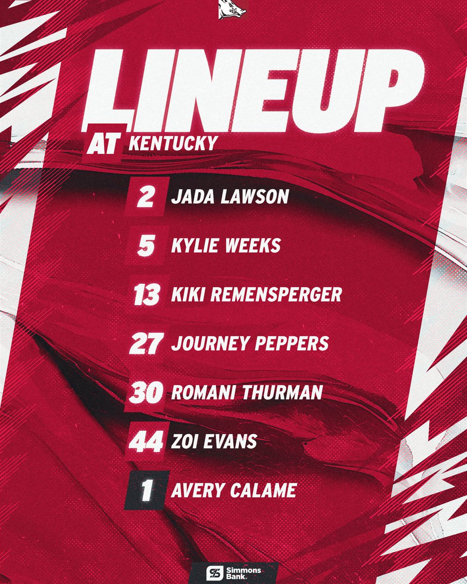 RazorbackVB's tweet image. Starters against Kentucky ⬇️