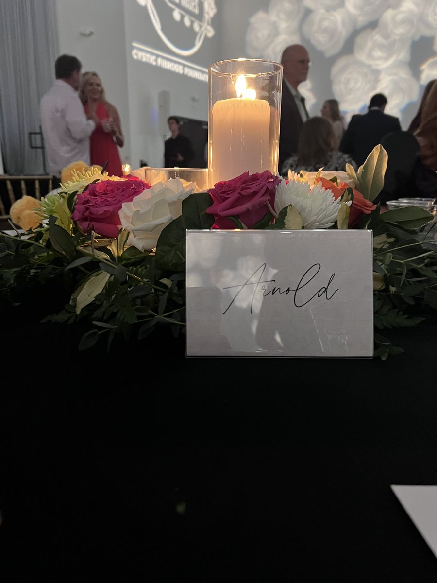 Still trying to find words to describe last night. Getting to see Jamie get honored for all that he’s done for us &amp; the CFF &amp; then seeing all the $$$$ raised that hopefully puts us closer to CF= Cure Found was incredible &amp; emotional night. This is literally the only 3 📸 I took.