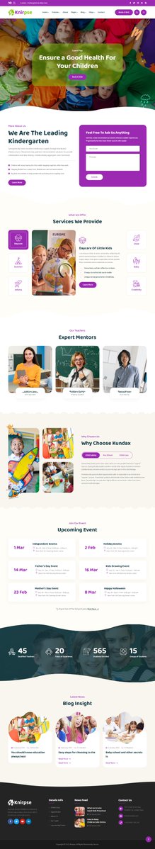 WPWebMadness's tweet image. Kindergarten, School &amp;amp; Baby Care Website Design
Want that design, Contact me
#WebsiteDesign #webdesignanddevelopment #Kindergarten