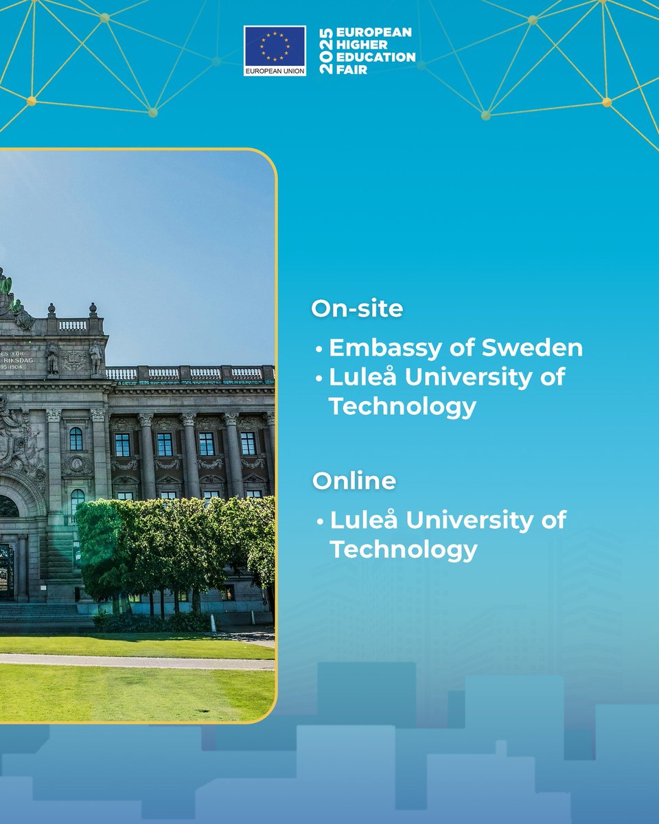 Step into Sweden, a country known for innovation, sustainable living, and a rich cultural heritage, and explore its world-class universities at #EHEF2025! 🇸🇪✨

Register for free at ehefphilippines.com
