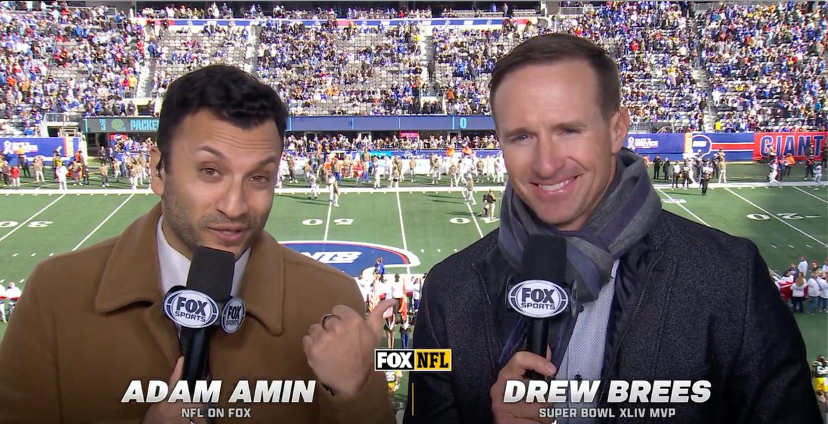 The 🐐 @DrewBrees makes his <a href="/NFLonFOX/">FOX Sports: NFL</a> debut