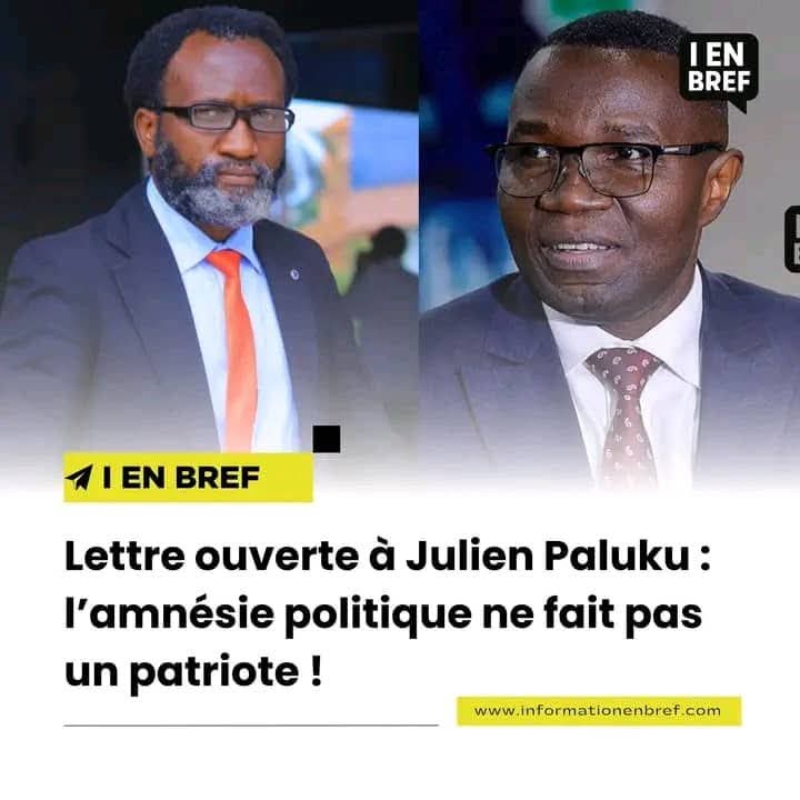 Lettre ouverte à Julien Paluku Kahongya  : l’amnésie politique ne fait pas un patriote !

Monsieur le ministre,

Une semaine après votre sortie médiatique ratée, j’ai préféré vous répondre par cette lettre ouverte.
Les faits que vous avez évoqués touchent le Congo tout entier, et