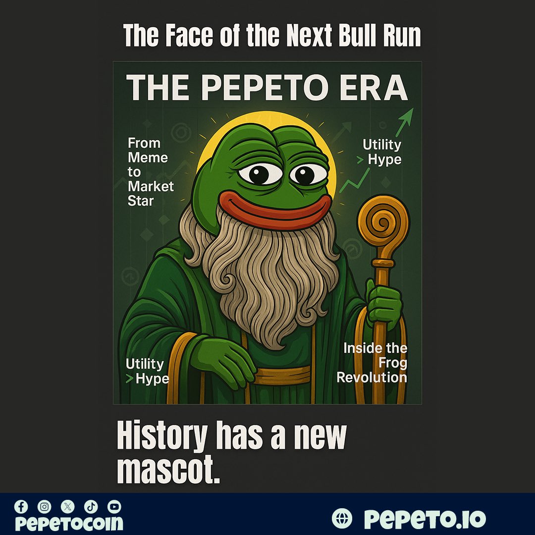 Every bull run has a hero. 🐸

This time, it’s the God of Frogs, $PEPETO. 👑💚

Don’t miss the one destined to lead the next cycle. ⚡️

🔥 219% staking rewards for holders

🎁 Join the $700K Giveaway before Tier 1 Listing:
gleam.io/adE5H/pepeto-7

🔗 Buy &amp; stake now: