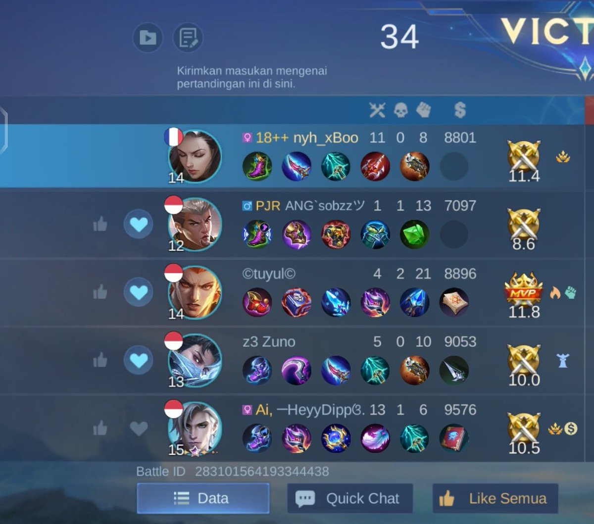 Alesan lebih suka punya temen cewe suka assassin juga,jdi pas pake jungler bisa ganti"an 😂😂