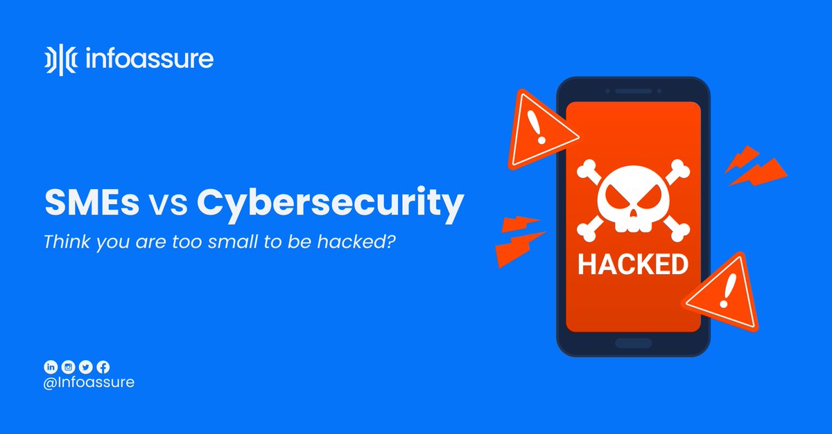 Infoassureltd's tweet photo. No business is too small to be hacked.
SMEs are prime targets due to weaker defenses.
Protect your company, assess your cybersecurity risk today.
DM us or visit https://t.co/v9u2FNaSsH
#CyberThreat #InfoAssure #cybersecuritysolutions #DigitalTrust #CyberAwareness https://t.co/092Dcg8j11