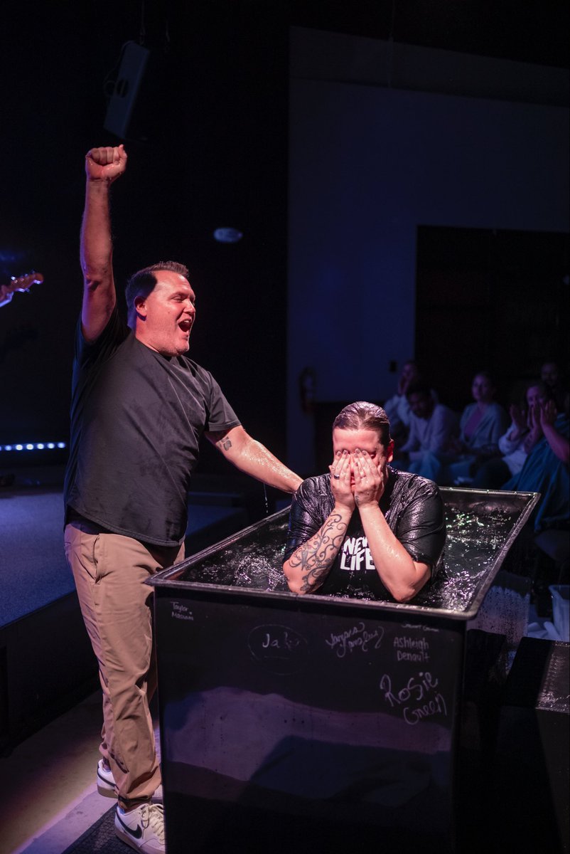_CoachQ_'s tweet image. Absolutely incredible morning! My amazing wife and I took the next step in our faith by getting baptized! I was also surprised by some of our players showing up for us on this big day! We are truly blessed! All glory to God!