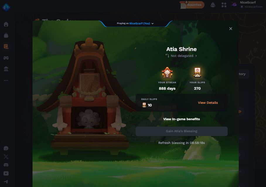 Atia's Blessing Streak Days 888 Let's Go! 🔥🔥🔥
#Triple888 #Lucky888
<a href="/AxieInfinity/">Axie Infinity</a>
<a href="/SkyMavisHQ/">Sky Mavis</a>
<a href="/Ronin_Network/">Ronin</a>