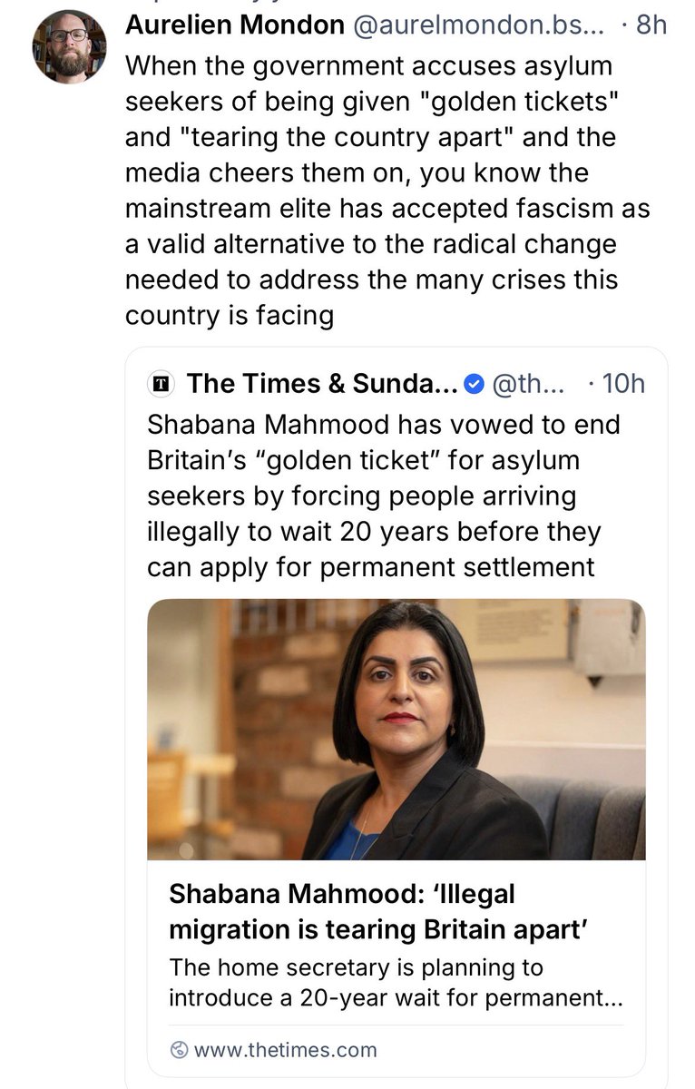 The takeaway IMO is aggro centrism is an astonishing disaster. Not only does it not work - it delivers little for the public, doesn’t address core problems and disillusions the public against democracy itself - but it actively aids the far right and prepares the way for fascism.