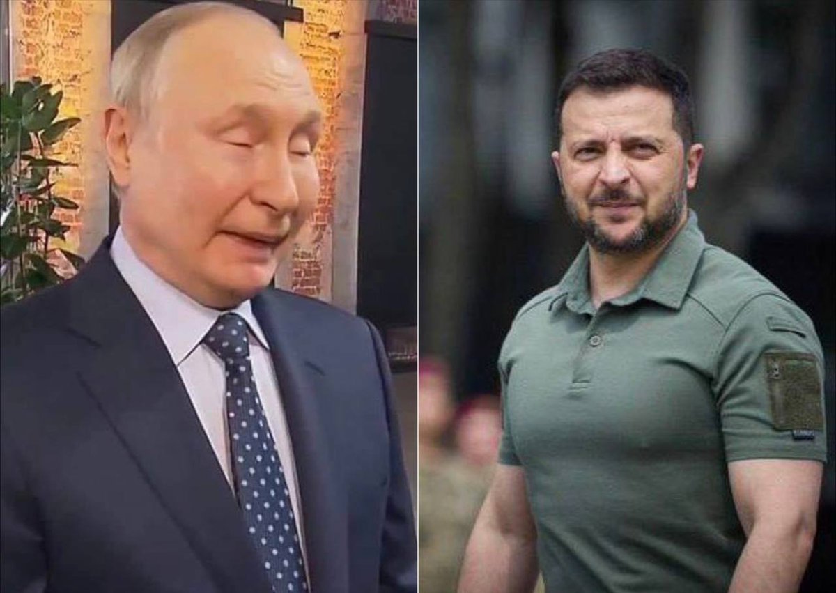 🇺🇦 Zelensky vs poutine 🇷🇺
Deux mondes, deux époques, deux logiques.
Zelensky, comédien devenu chef d’État par les urnes, sans parti-machine ni héritage politique. Il gouverne un pays agressé, parle sans filtres, dort dans son QG sous les bombes, communique en t-shirt kaki. Il