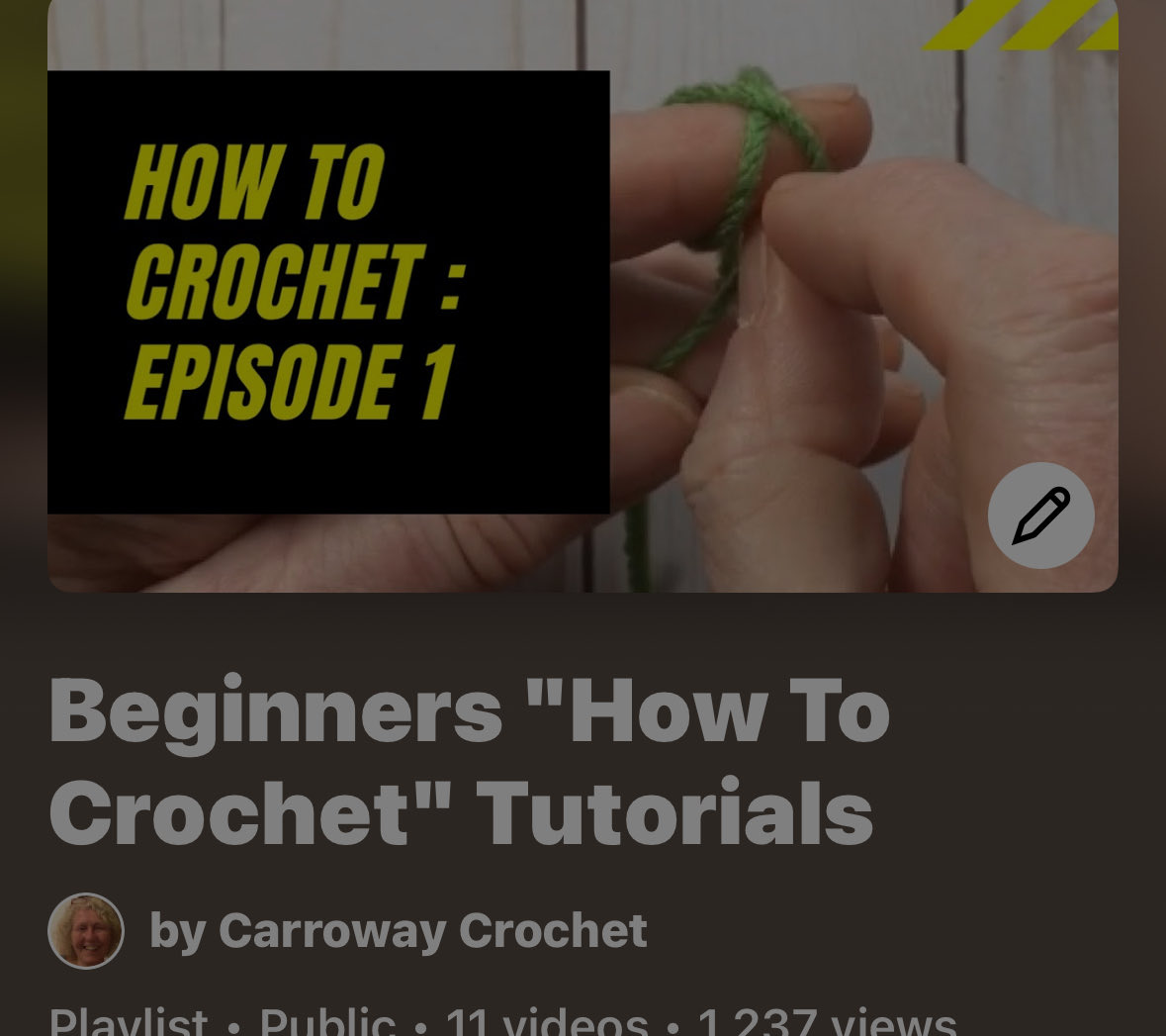 carrowaycrochet's tweet image. Beginners &quot;How To Crochet&quot; Tutorials youtube.com/playlist?list=… via @YouTube #howtocrochet #learntocrochet #beginnercrochet