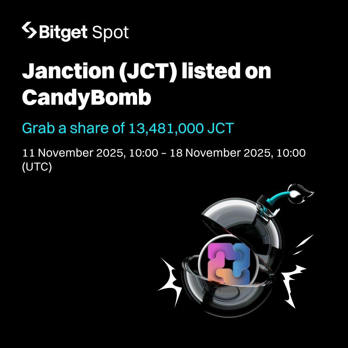 BitgetNewsDE's tweet photo. Bitget kündigt den Start einer neuen CandyBomb-Aktion an.  Vom 11. November 2025, 11:00 Uhr –  Bis zum 18. November 2025, 11:00 Uhr  https://t.co/8WaBAorXhm #eth #bitcoin #crypto #cryptotrading #BGB📷 #bitget #FuturesTrading #ethereum #USDT #Bitcoin #btc #jct #janction #candybomb https://t.co/iwIkoIcLiR