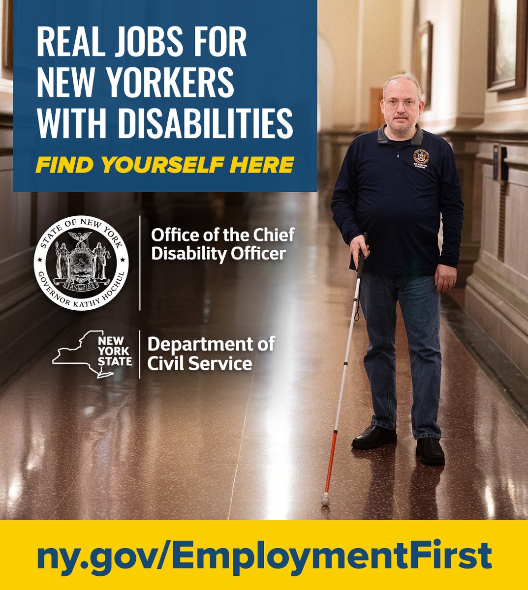 Real jobs for New Yorkers with disabilities. Learn about employment opportunities with New York State: ny.gov/EmploymentFirst