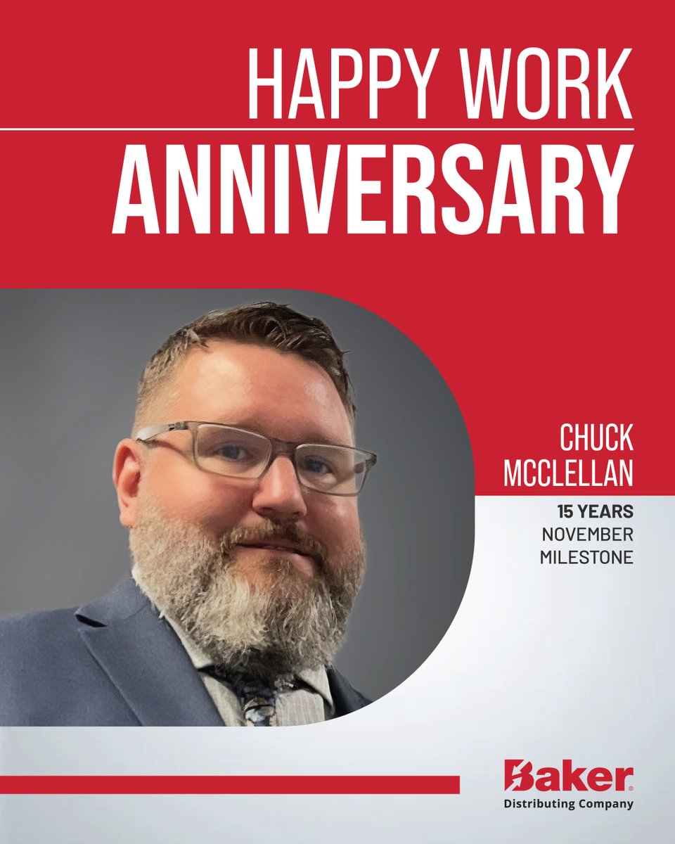 BakerDist's tweet image. Chuck McClellan, Technical Support Representative in Clearwater, FL, is celebrating 15 years with Baker! His commitment to supporting both customers &amp;amp; teammates perfectly embody Baker’s culture of collaboration and service. #BakerCareers #15YearsStrong #BakerDistributing