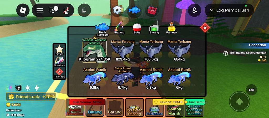 P1NED3SU's tweet image. WTS Ancient Lochness Monster 274.35K Kg, PRICE 200K BISA NEGO, YG MAU LGSG DM AJA BUTUH YG GERCEP GERCEP! 

#wts #fishit #nego #antiscam
