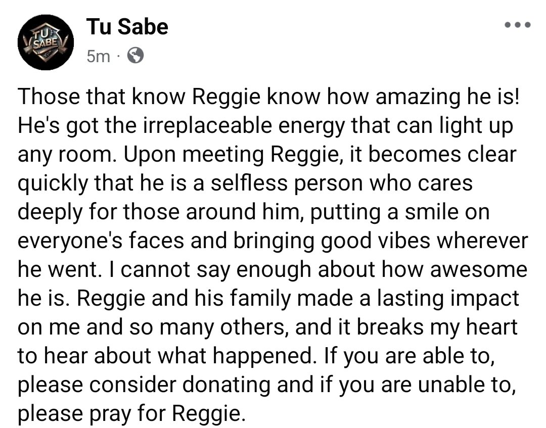 Please put Reggie in your prayers 🙏

gofund.me/77bbd7960