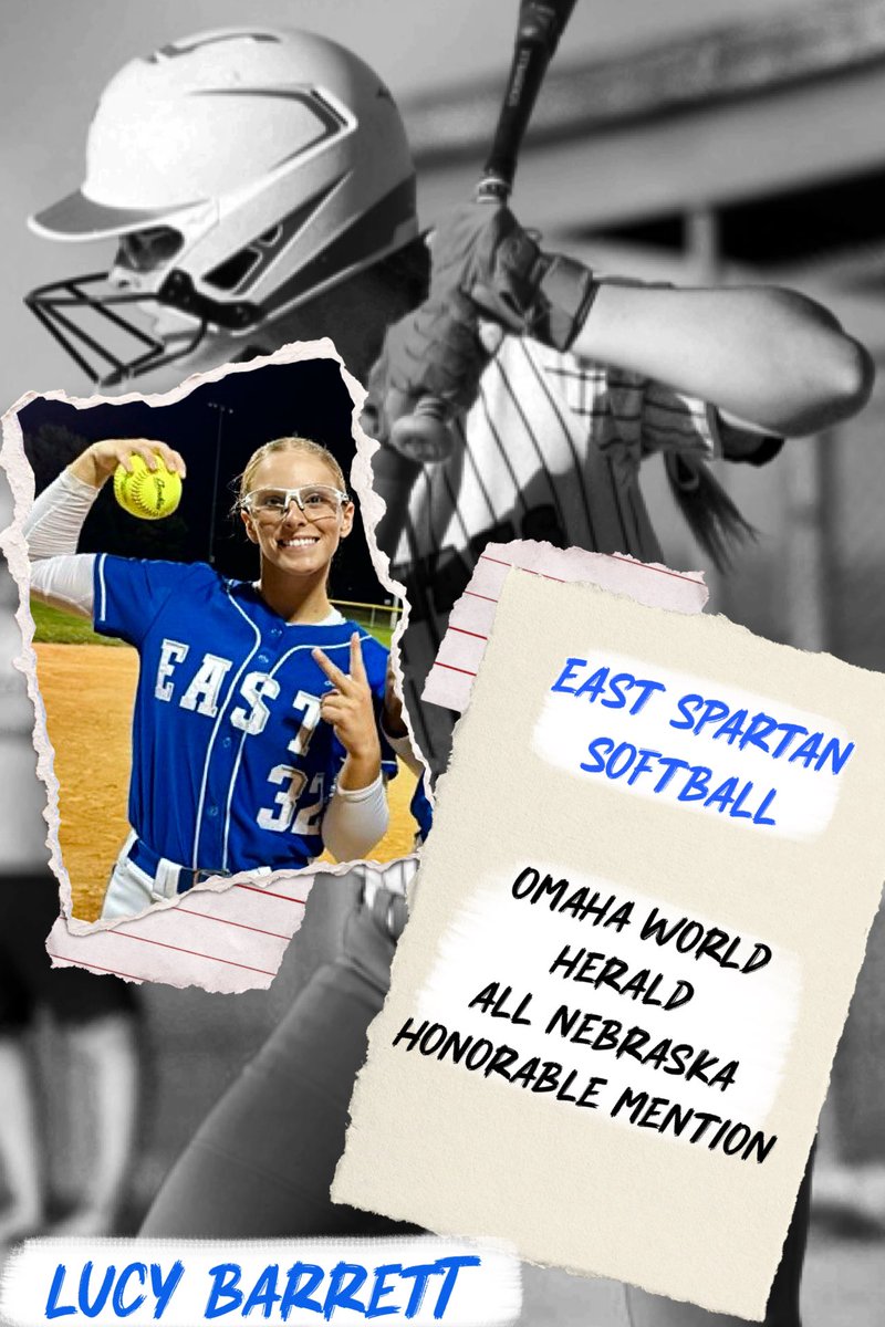 Our RBI and Home Run leader, Lucy Barrett, was awarded OWH All Nebraska Honorable Mention! Congrats, Lu!💙🥎

.467 BA | 11HR | 48 RBI