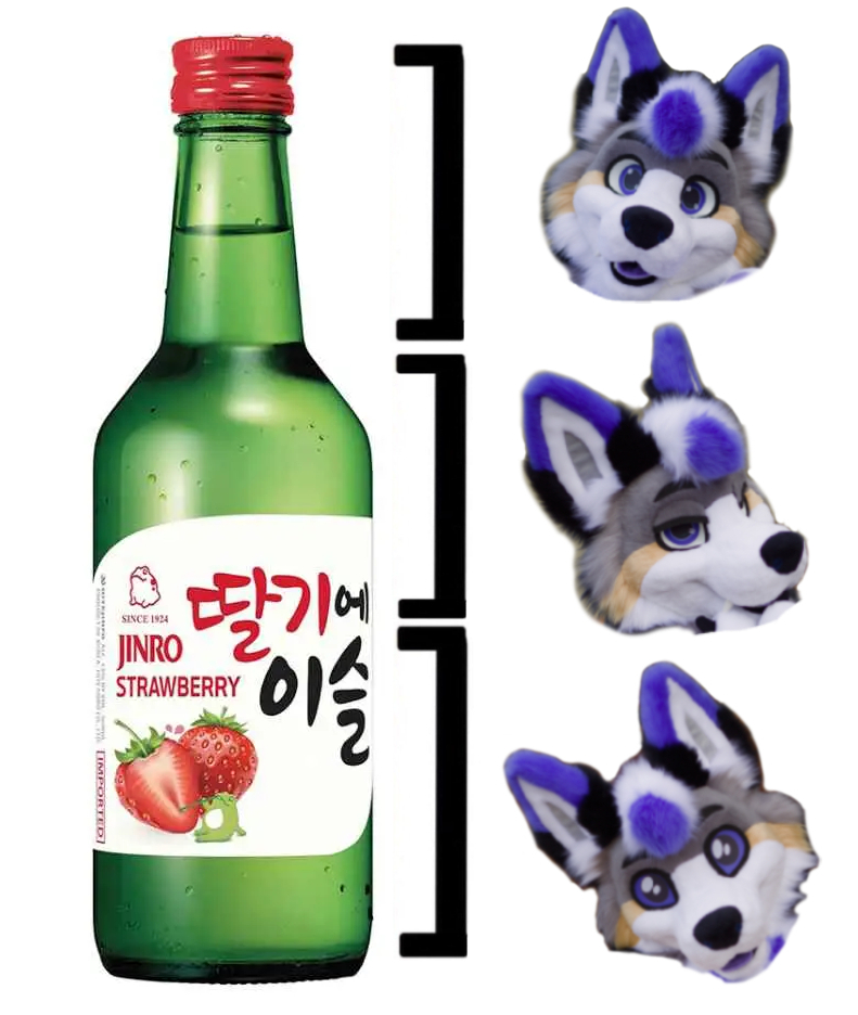 The three stages of coyote soju~ 🥴