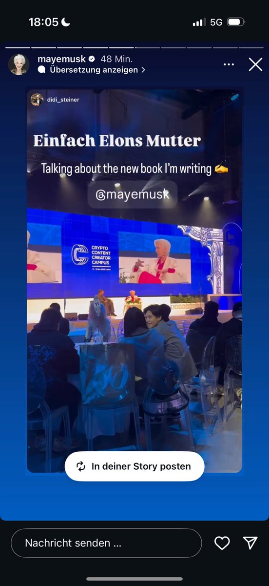 DidiKrypto's tweet photo. Hey @elonmusk, Grok helped write this, think you'll reply?
Very great speech from your mother in Lisbon at #cccc #cccclisbon2025
Let's see if his own AI can outsmart you! #ElonChallenge https://t.co/QXA9MyncYr