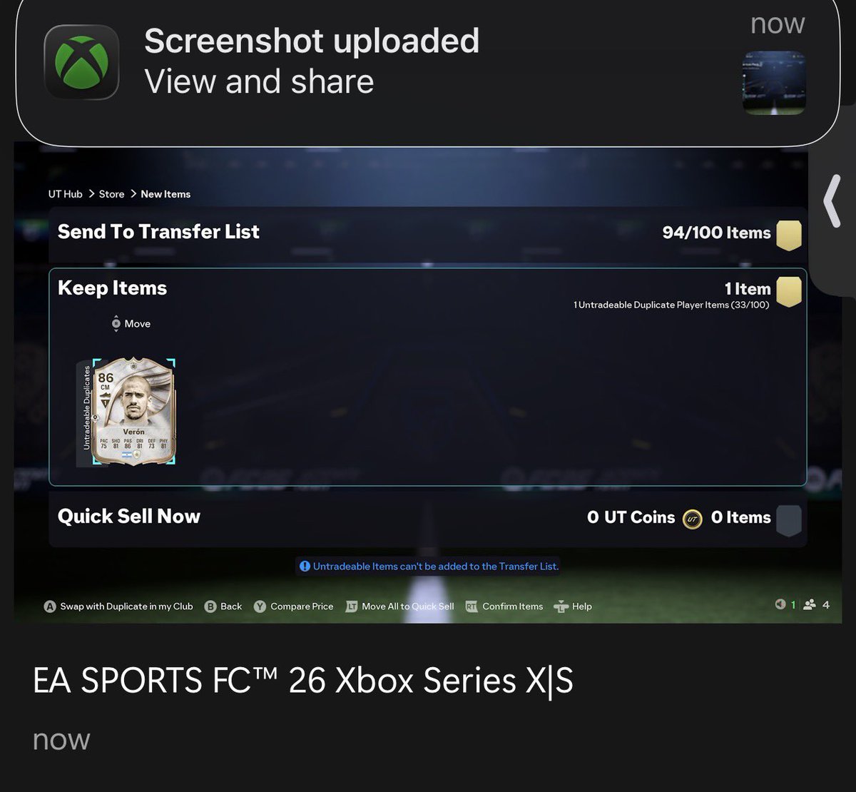 COULD BE WORSE

COULD HAVE GOT VERON FIVE (I repeat) FIVE FUCKING TIMES IN A ROW

<a href="/EASPORTSFC/">EA SPORTS FC</a> YOU HAVE BLOOD ON YOUR HANDS