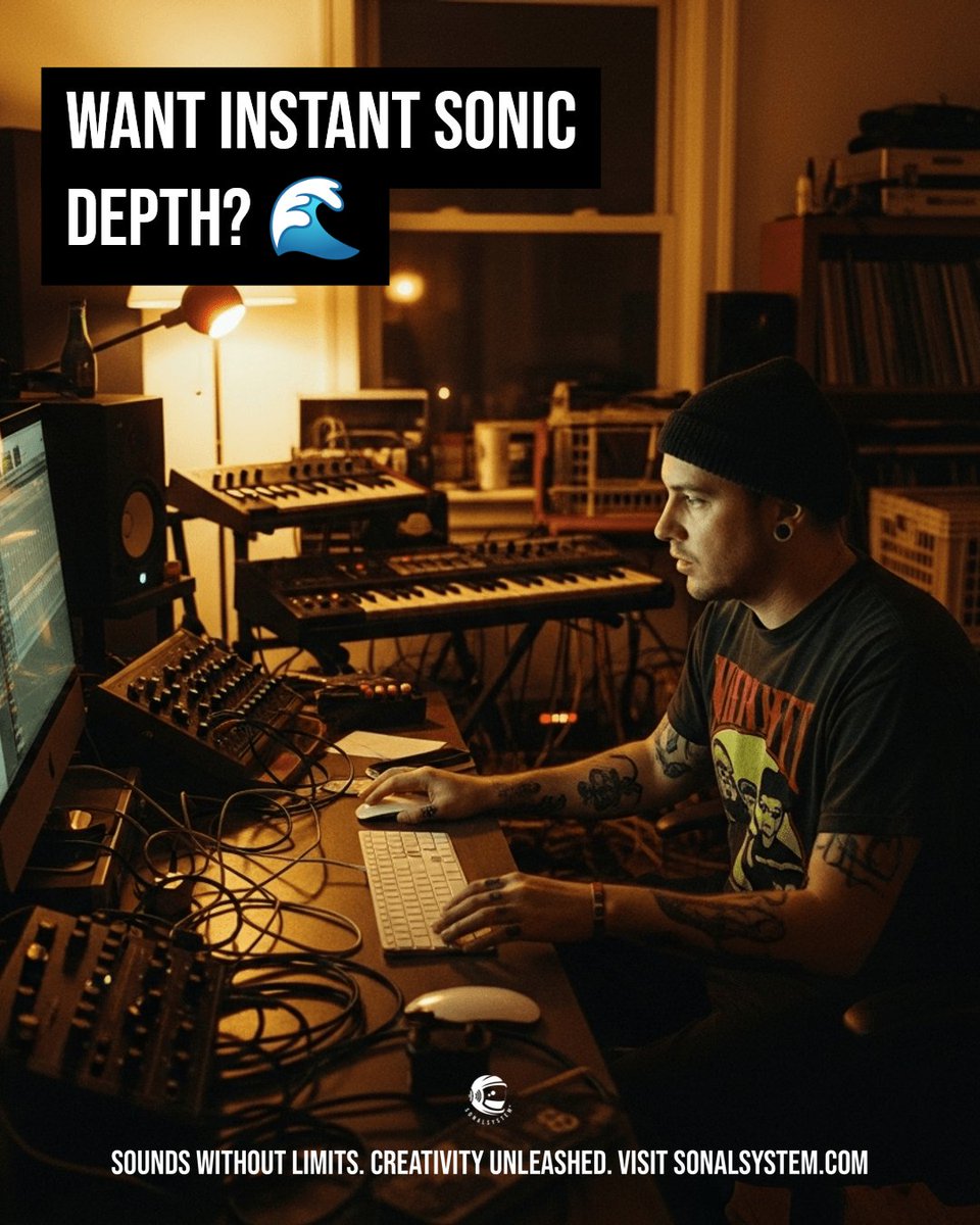 SonalSystem's tweet image. Want sonic depth in your mix? 🌊 Try layering sounds with varying transients &amp;amp; sustain!

Combine a sharp attack with a long tail, or a soft transient with a punchy sustain. This creates dynamic interest &amp;amp; makes your sounds feel alive!

#MixingTips #MusicProduction #ProducerTips