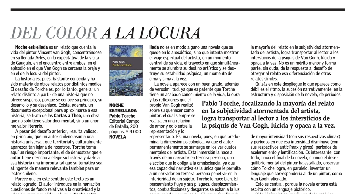 CirculoCriticos's tweet image. Literatura | Del color a la locura - Por Pedro Gandolfo @pedrogandolfo2 #circulocriticosarte circulocriticosarte.cl/del-color-a-la…