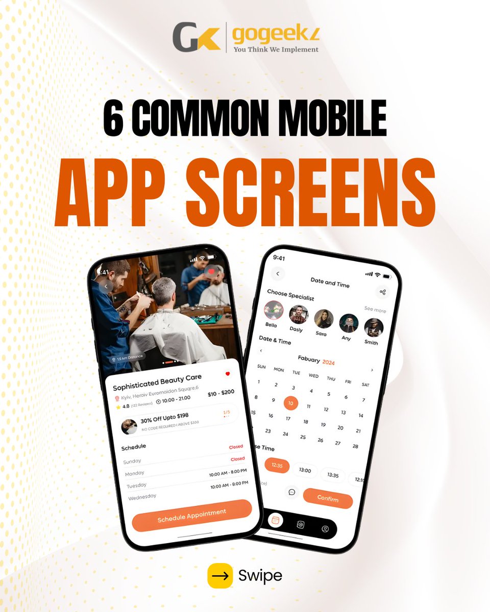GoGeekz's tweet image. 📱 Designing a Mobile App? Start With the Essentials!
Every successful app begins with the right screens.
#GoGeekz #mobileappdesign #appscreens #uiuxdesigner #appdevelopmentcompany #mobileappui #uxinspiration #techdesign #appbuilder #designtip
