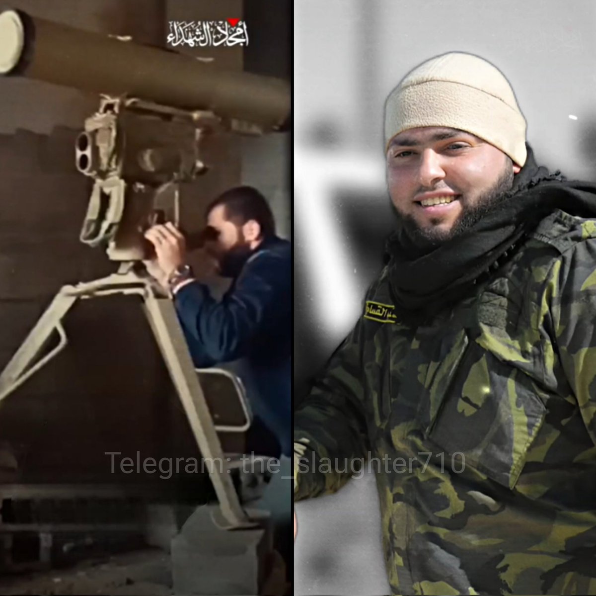 Another terrorist eliminated by the IDF during the war is Omer Abu al-Mezze. In the footage, he is seen aiming a Kornet missile at an IDF vehicle in Beit Lahiya.