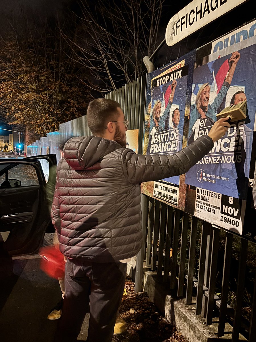 Le RNJ 63, toujours présent.

Au Cendre, à Cournon et à Clermont, nous avons collé pour rappeler que le premier parti de France ne vous oublie pas 🇫🇷