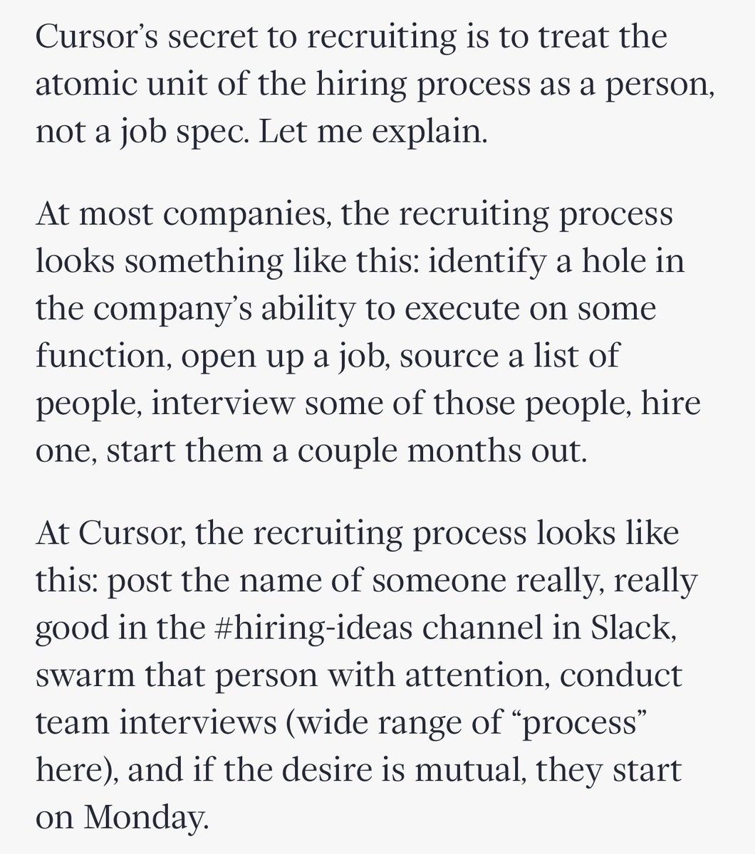 This is how you hire an org of superstars. People first, roles/process second.

There are many ways to put the puzzle together, but you want to prioritize top talent above all. It’s easier to deal with the chaos of non-standardized processes than it is to find &amp; convince top