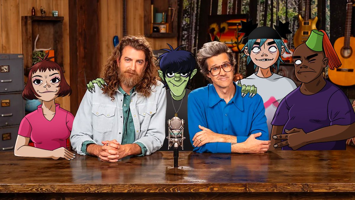 gambaslinger's tweet image. Very self-indulgent autism fueled drawing I have for you guys tonight #gtwt #gorillaz #gmm #goodmythicalmorning