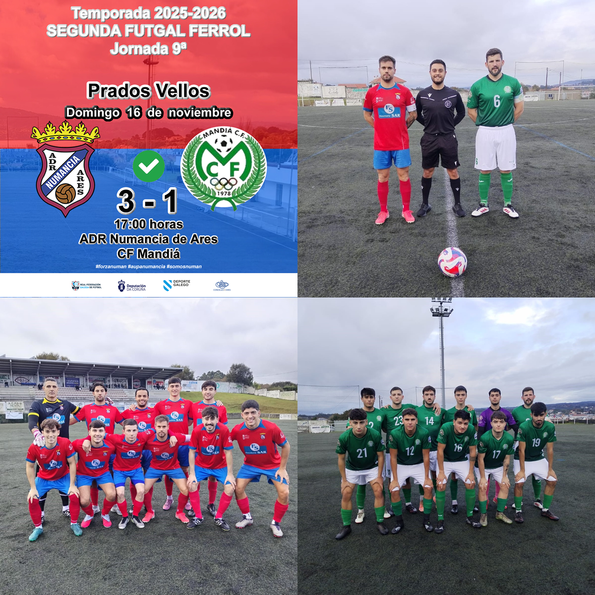 #Aficionados. ADR Numancia de Ares, 3 - CF Mandiá, 1