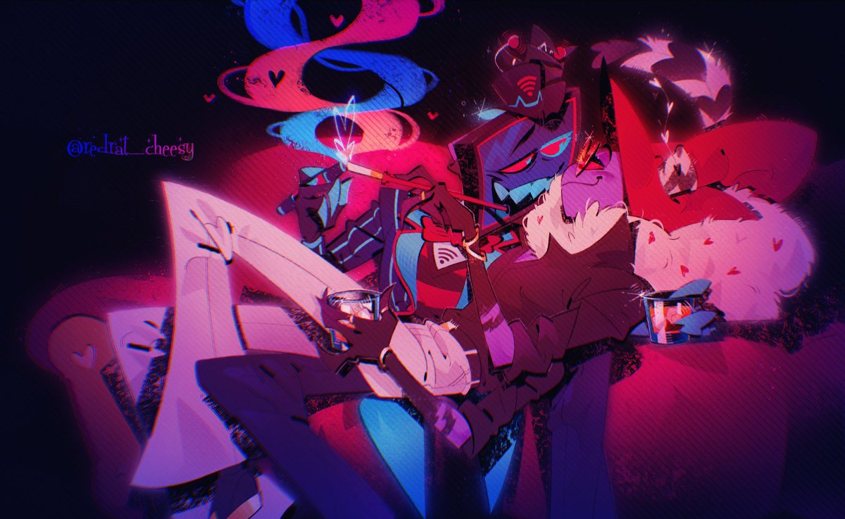redrat_cheesy's tweet image. Something sweet 🚬🥃💕

#HazbinHotel #HazbinHotelFanart #HazbinHotelVox #HazbinHotelValentino #VoxVal #StaticMoth