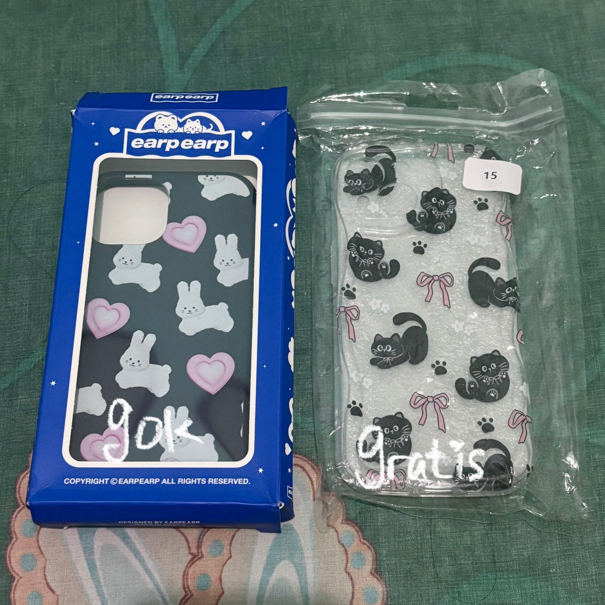 scheinenhee's tweet image. wts // want to sell

NEW case earpearp iphone 15, gratis case yg kanan

excl adm 🍊
📍Tangerang

t. casing bunny cat kelinci kucing navy clear