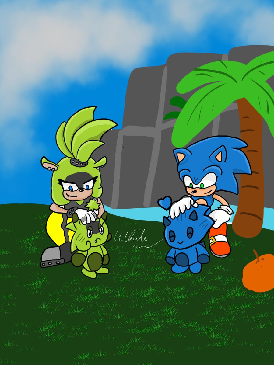 WCompri's tweet image. #SonurgeWeek2025 #Sonurge 
Day 06: Chao
They have been spending quite a bit of time together in Chao Garden.