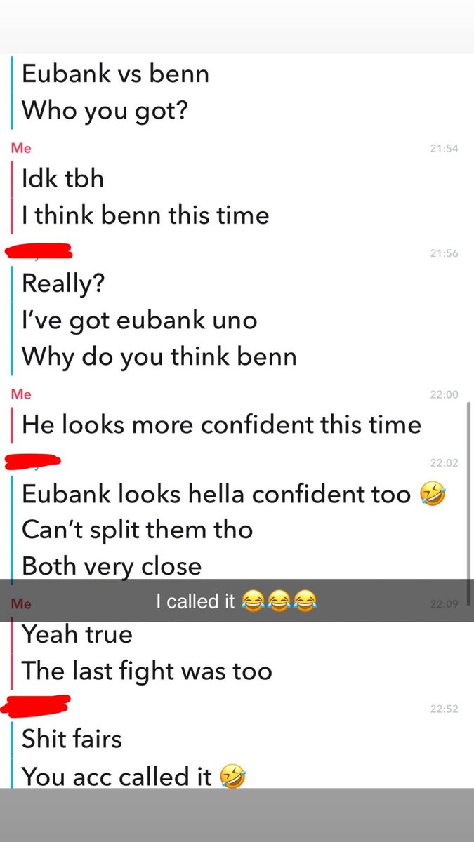 s45ha_s's tweet image. The way I predicted the outcome before the fight #EubankBenn