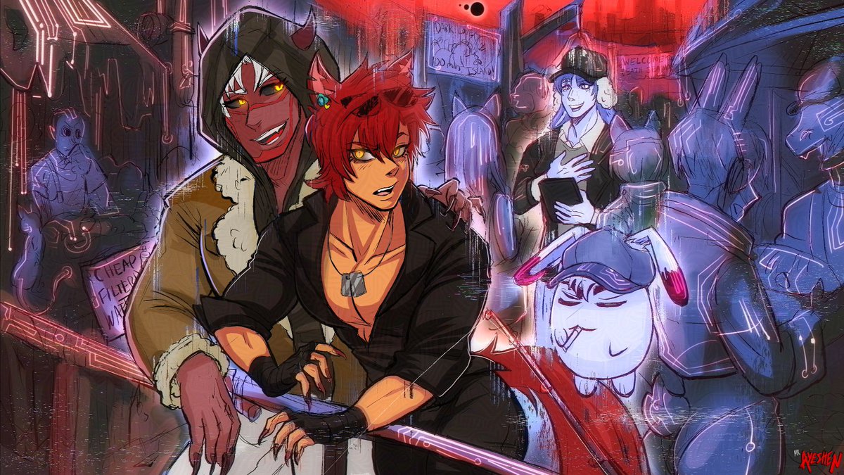 Here's all the promo art for this year's spooky event! 

#DarkNyart