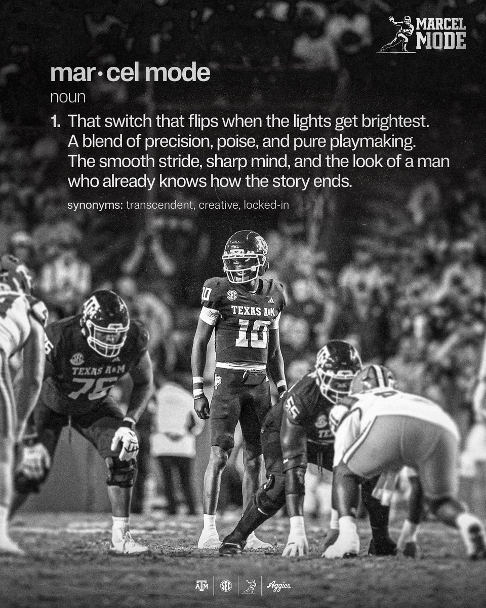 AggieFootball's tweet image. mar·cel mode

@Marcel10Reed x #MarcelMode